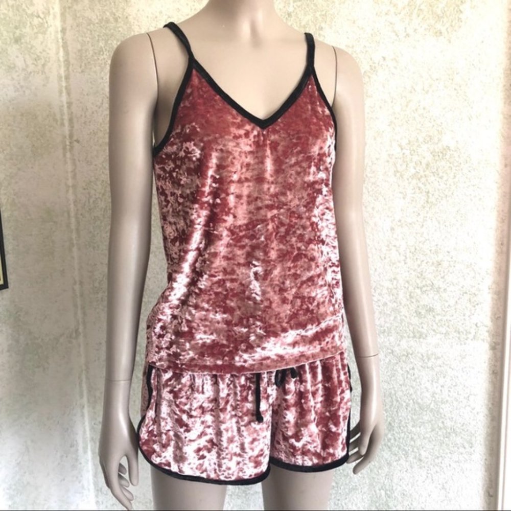 Victoria’s Secret pink velvet pajama set